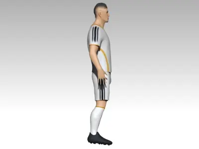 Footballer1 soccer player 3D model