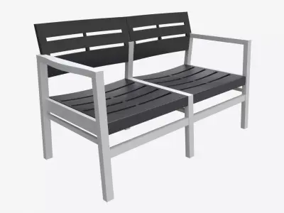 Garden bench Surabaya 3D model