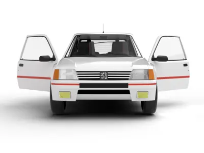 Peugeot 205 Turbo 16 1984 HQ 3d model 3D model