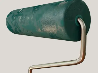 Paint Roller 3d model Free low-poly 3D model