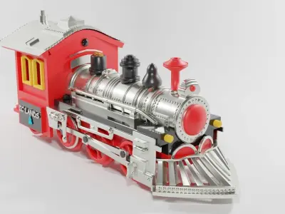 Lokomotive red 3D model