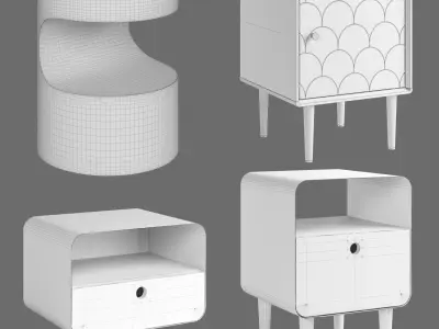 La Redoute Interieurs Bedside Tables Set 2 3D model