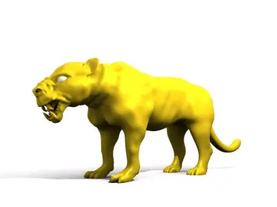 saber tooth tiger 3D model