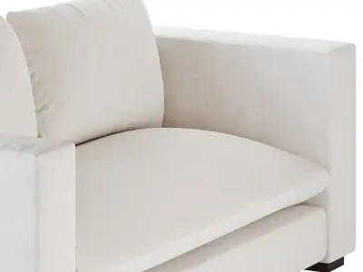 DESEO COPPER BROWN PERFORMANCE VELVET SOFA 3D model