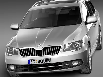 Skoda Superb Combi 2014 3D model
