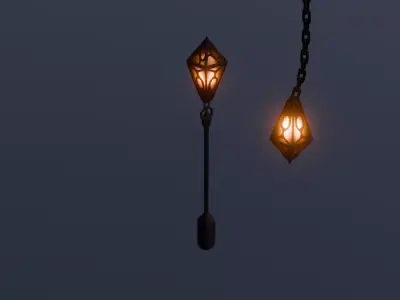 Hollow Knight Lamps Free 3D model