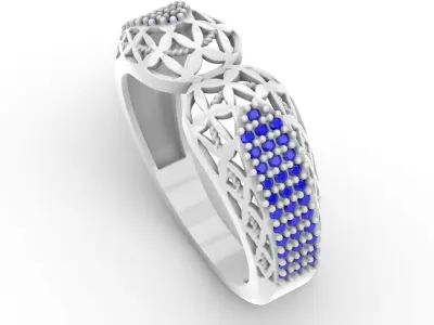Jewelry Diamond Ring Model RG69 Free 3D print model