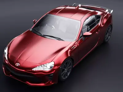 Toyota GT86 Low-poly 3D model