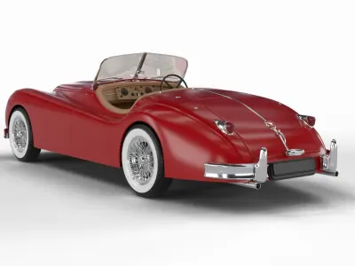 Jaguar XK140 1954 3d model 3D model