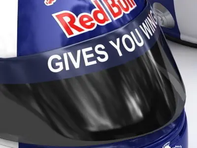 Helmet F1 2008 David Coulthard 3D model