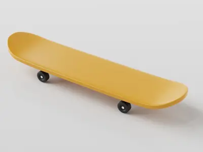 Skateboard Low-poly 3D model