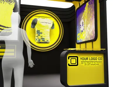  Booth Exhibition Stand a617a  3D model