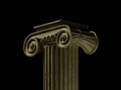 Ancient Pillar Model - Ionic Capital Model 3D model