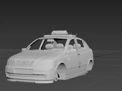 Vauxhall Astra MK4 2004 and Met Police Lightbar  3D model