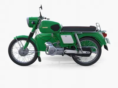 Mobra 50 w sidecar Green 3D model