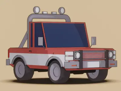 Car Low Poly Vehicle Low-poly 3D model