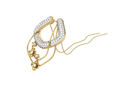 Full Pendent Set Like as Pendant Earring  3D print model
