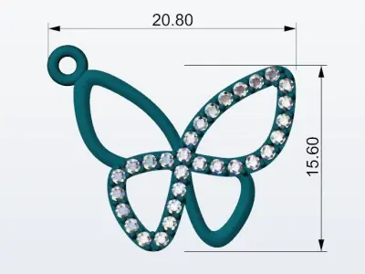 Butterfly Pendant Free 3D print model