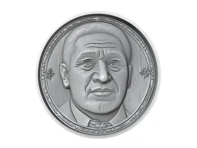 Eusebio Footballer Medallion 3D print model
