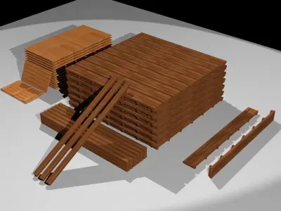 encofrado y puntal  3D model