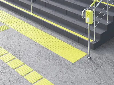 Adaptation of the entrance to the building for the disabled 3D model