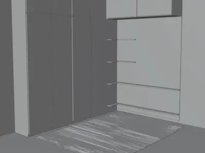 Armario Casal Simples - Simple Couple Wardrobe Free low-poly 3D model