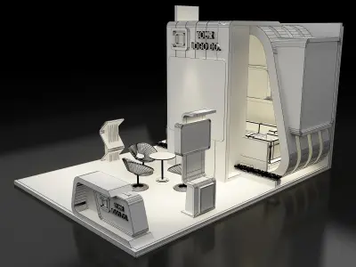 Booth Exhibition Stand a315 3D model