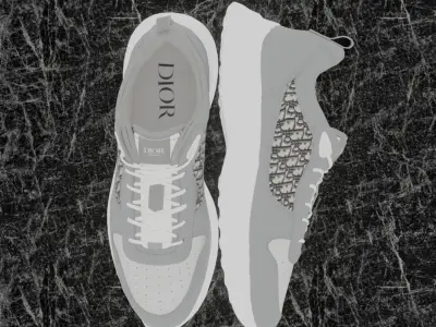 CHRISTIAN DIOR B25 3D SHOES - WHITE 3D model