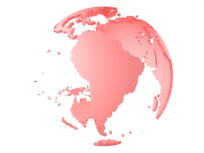 Globe Shell Light Pink 3D model