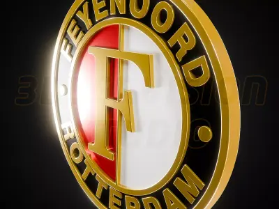 Feyenoord Rotterdam logo - Cinematic - 3D print 3D model