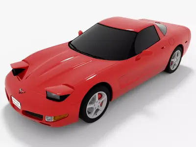 Chevrolet Corvette C5 Low-poly 3D model