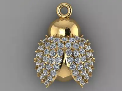 ladybug pendant 3D print model purchase