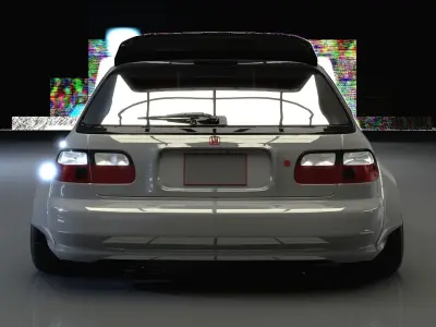 Honda Civic 98 Modified 3D model