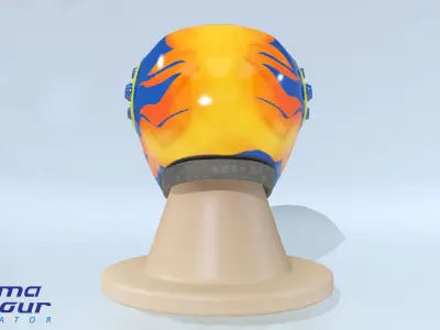 Motorcycle modern Helmet  Low-poly 3D model