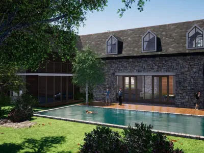 Moving to property in the country Low-poly 3D model