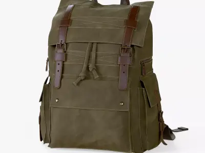 Backpack Iceland Green Low-poly 3D model