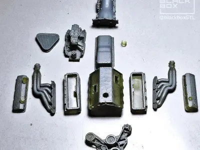 572 ENGINE 1-24th for modelkits and diecast 3D print model