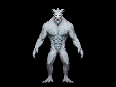Reptile - Alien - Game Character  Low-poly 3D model