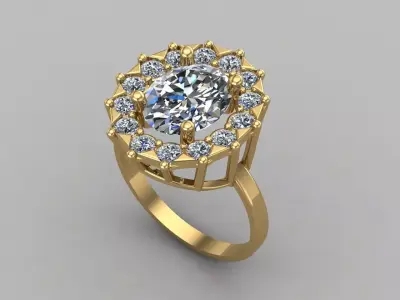 Women Ring 3DM Womens Ring 3d models 3D print model 3D print model 53