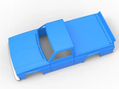 Shell of Vintage NASCAR race truck Scale 1 to 25 3D print model