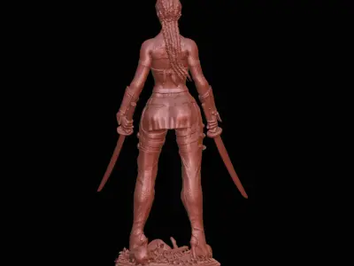 Girl V1 figurine 3D print model