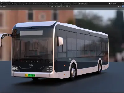 YUTONG U12 bus 3D model