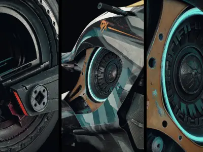 Cyberbike VFX Asset 3D model