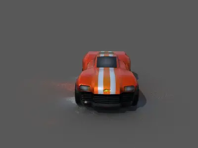 THUNDERBOLT CAR Low-poly 3D model