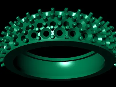Women Ring 40 simple style diamond ring- band for women 3D print model