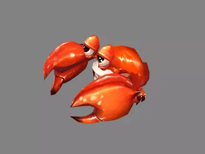 Cartoon Crab Low-poly 3D model purchase