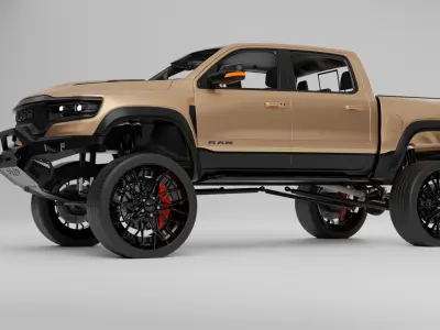 pickup truck  Low-poly 3D model