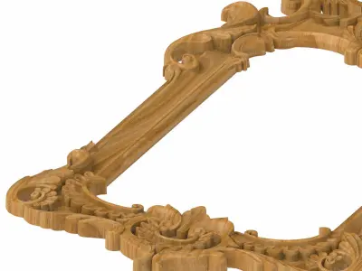 Carved picture frame STL 3D model