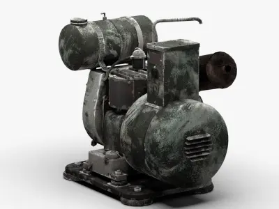 Old USSR Generator Low-poly 3D model