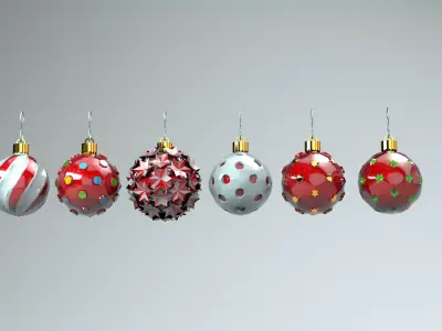 Christmas Sphere Geometric 3D Model 3D model